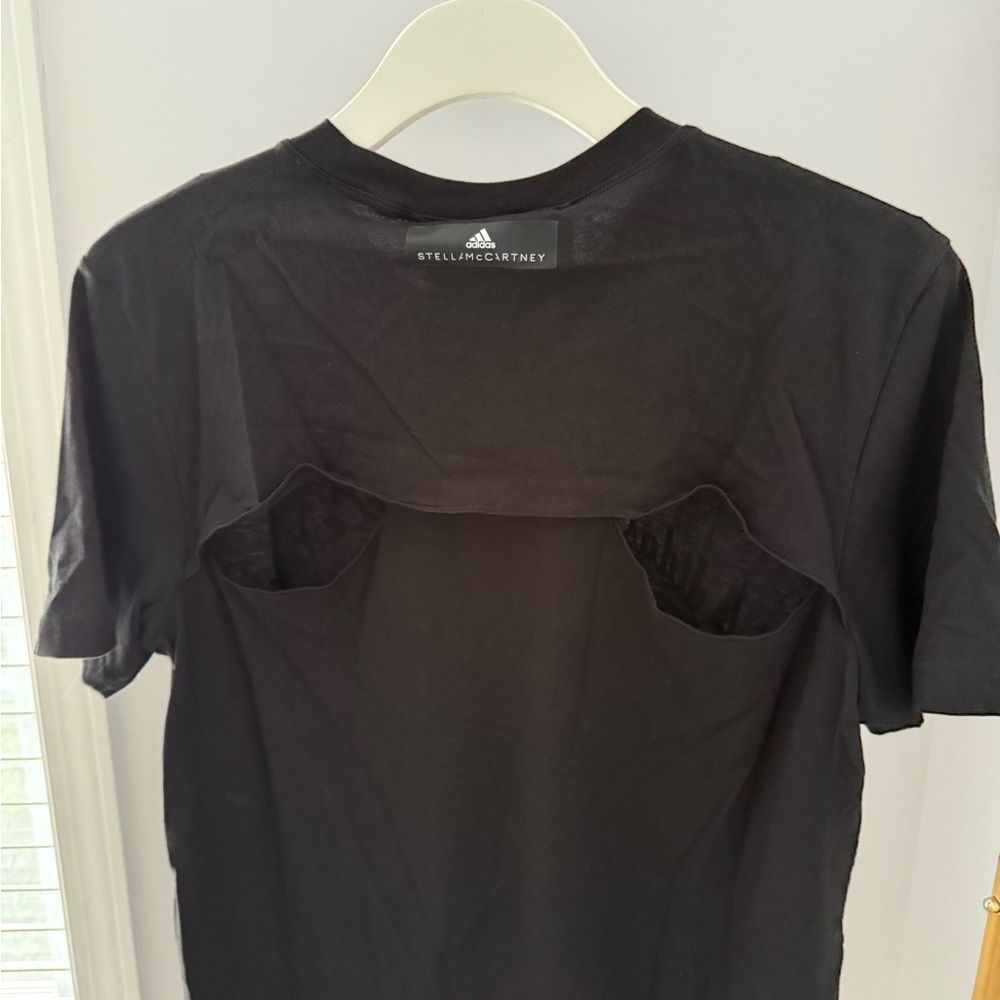 Adidas by Stella McCartney Black Short Sleeve Logo Tee - XS - NWT - Picture 6 of 11
